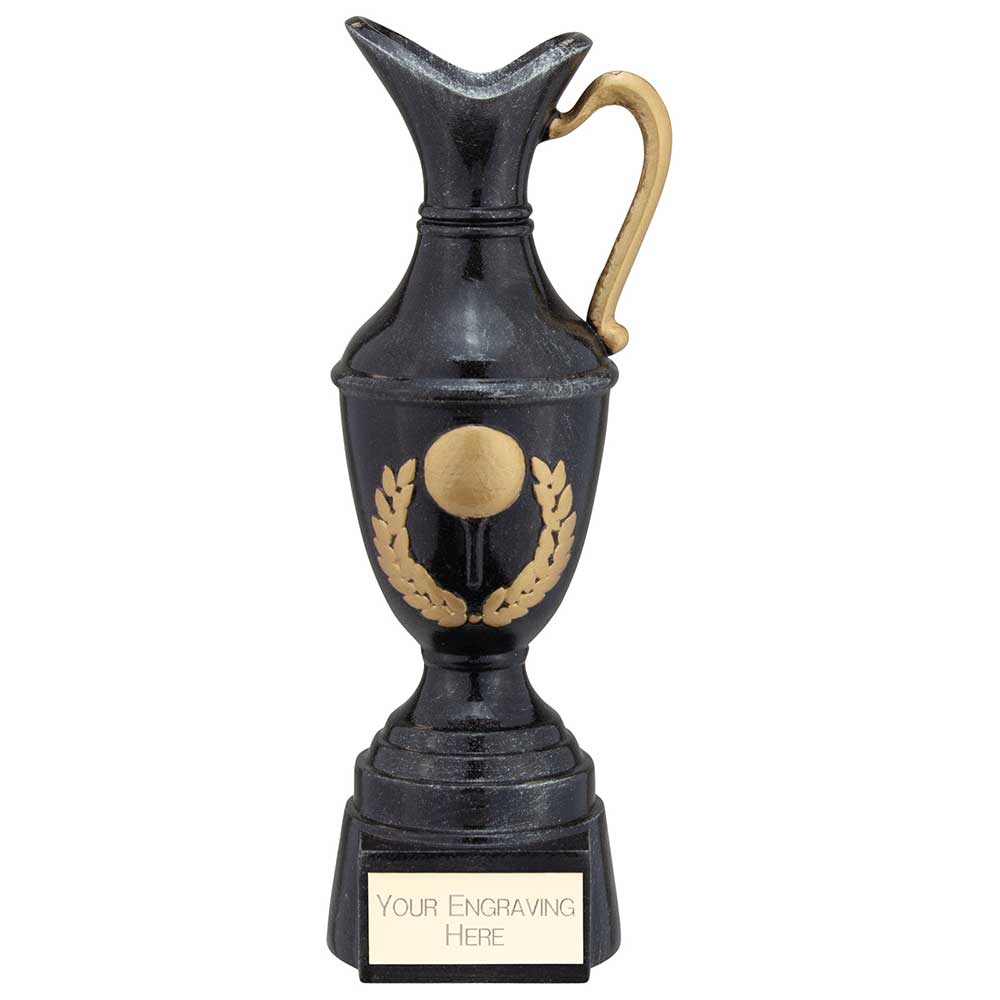 Claret Jug Golf Resin Award Antique Black & Gold 135mm