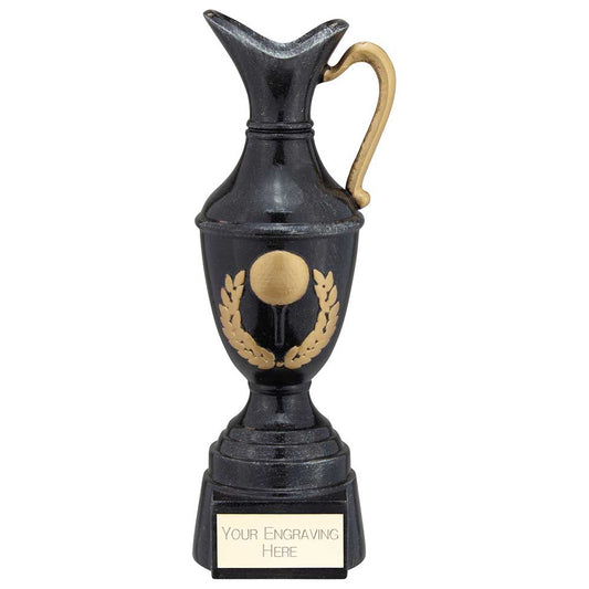 Claret Jug Golf Resin Award Antique Black & Gold 135mm