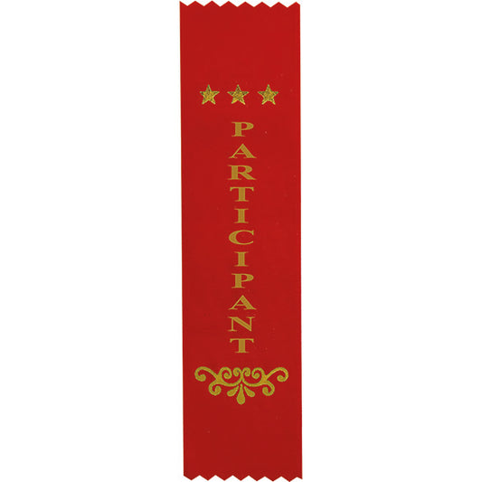 Recognition Participant Ribbon Red 200 x 50mm