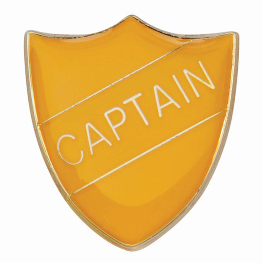 Scholar Pin Badge Captain Yellow 25mm