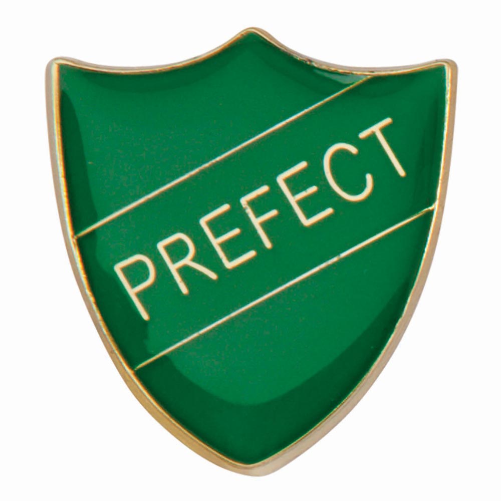 Scholar Pin Badge Prefect Green 25mm