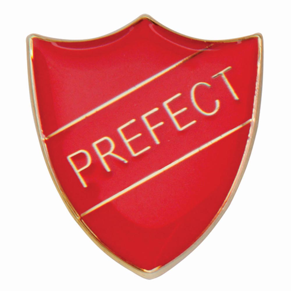 Scholar Pin Badge Prefect Red 25mm