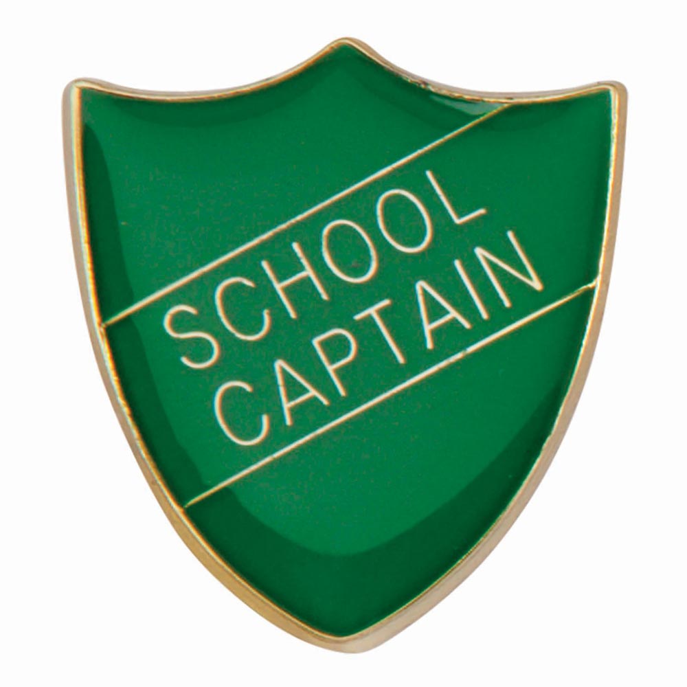 Scholar Pin Badge School Captain Green 25mm