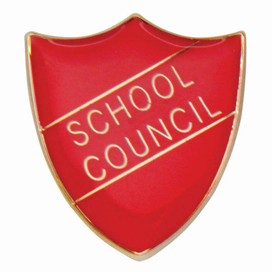 Scholar Pin Badge School Council Red 25mm