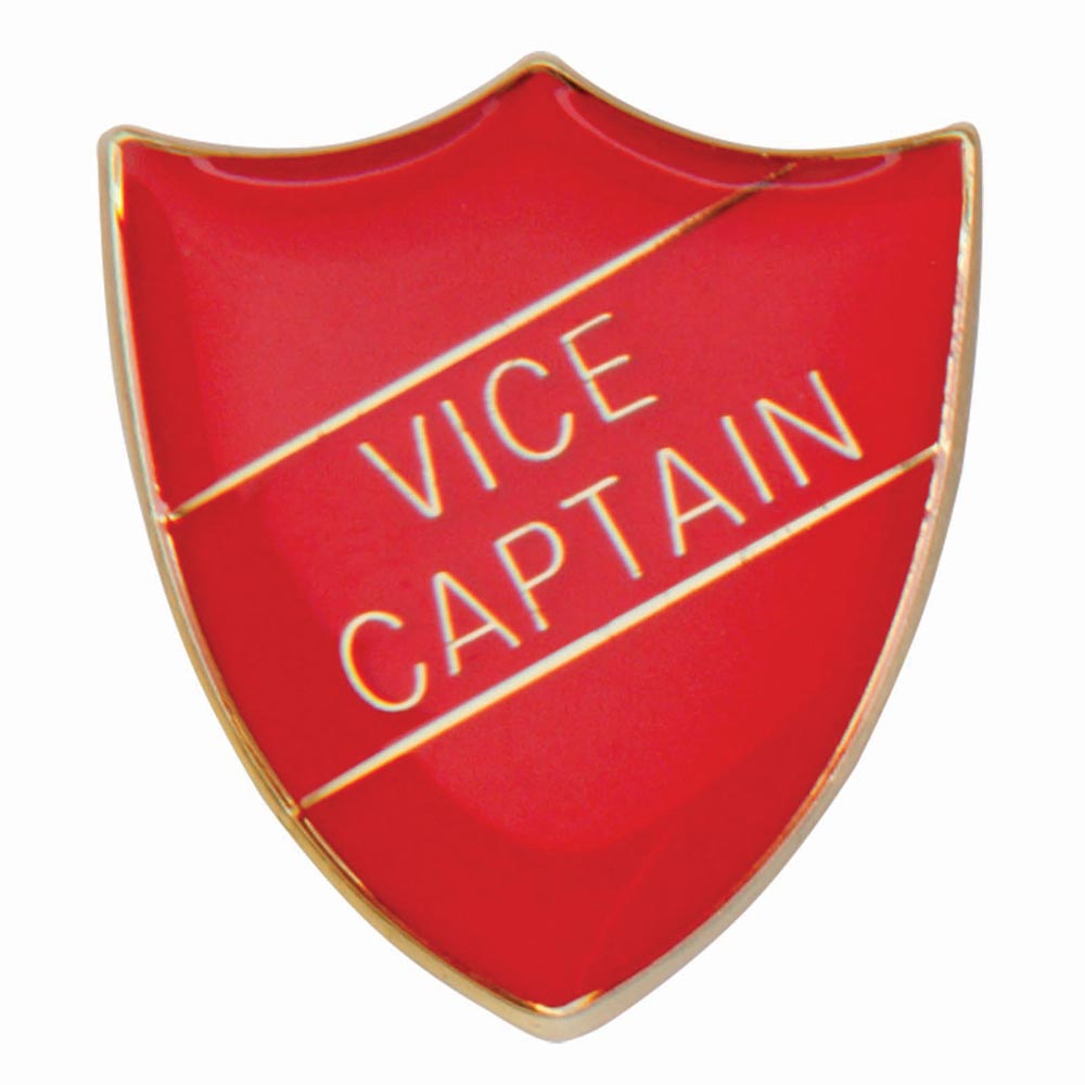 Scholar Pin Badge Vice Captain Red 25mm