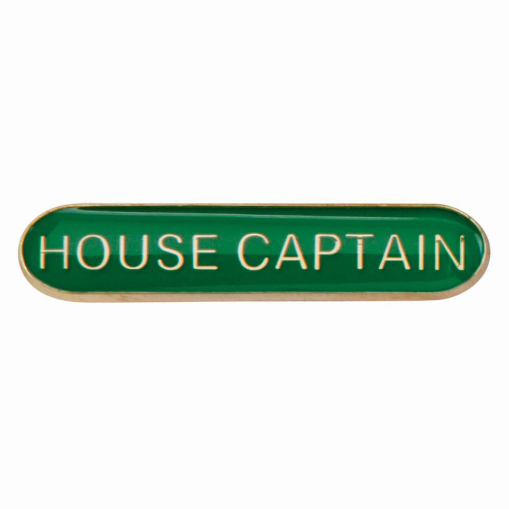 Scholar Bar Badge House Captain Green 40mm