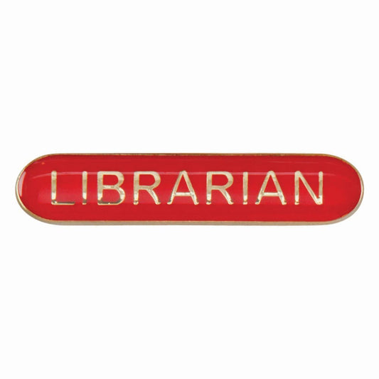 Scholar Bar Badge Librarian Red 40mm