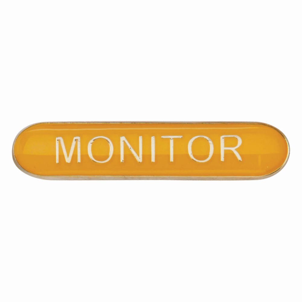 Scholar Bar Badge Monitor Yellow 40mm