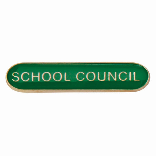 Scholar Bar Badge School Council Green 40mm