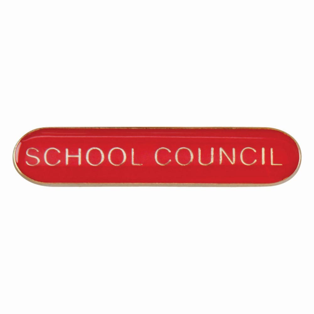 Scholar Bar Badge School Council Red 40mm