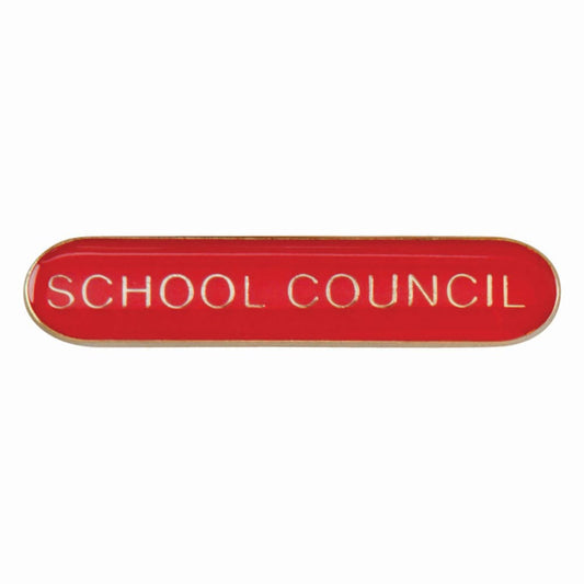 Scholar Bar Badge School Council Red 40mm