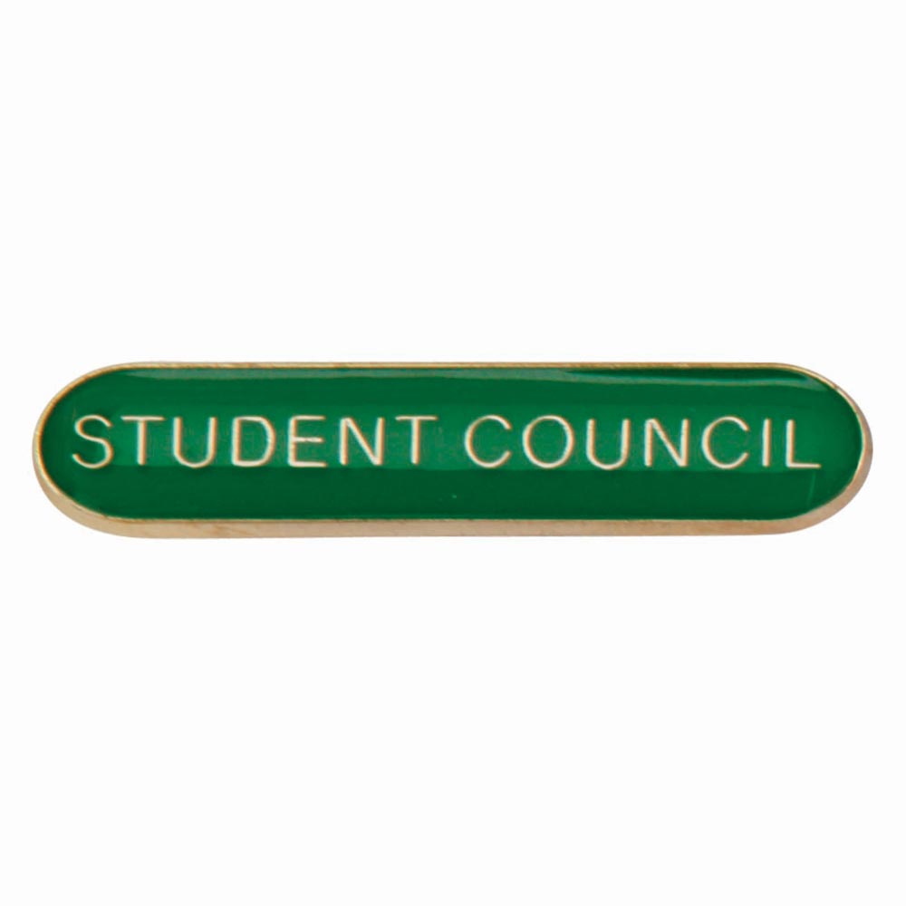 Scholar Bar Badge Student Council Green 40mm