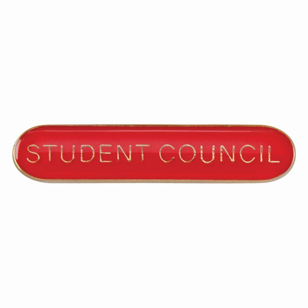 Scholar Bar Badge Student Council Red 40mm