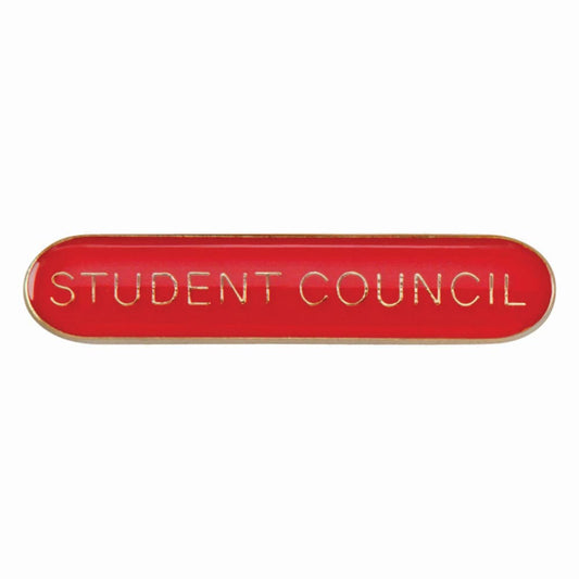 Scholar Bar Badge Student Council Red 40mm