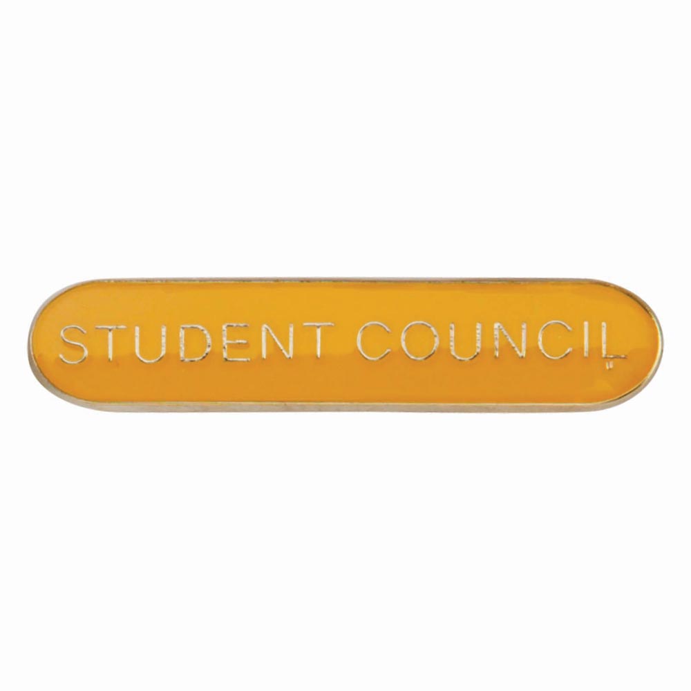 Scholar Bar Badge Student Council Yellow 40mm