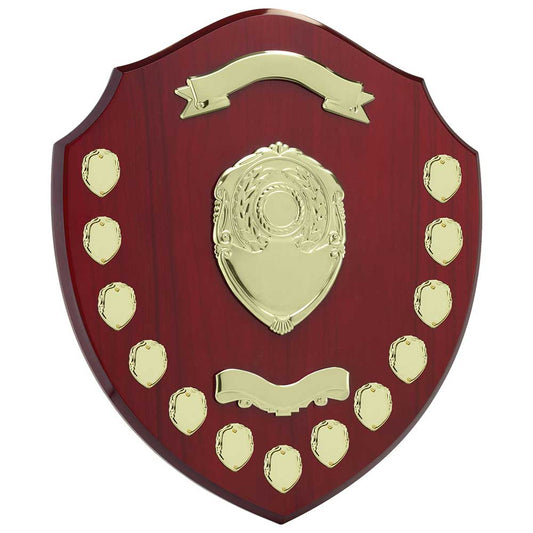 Mountbatten Annual Shield Rosewood & Gold 13yr 405mm