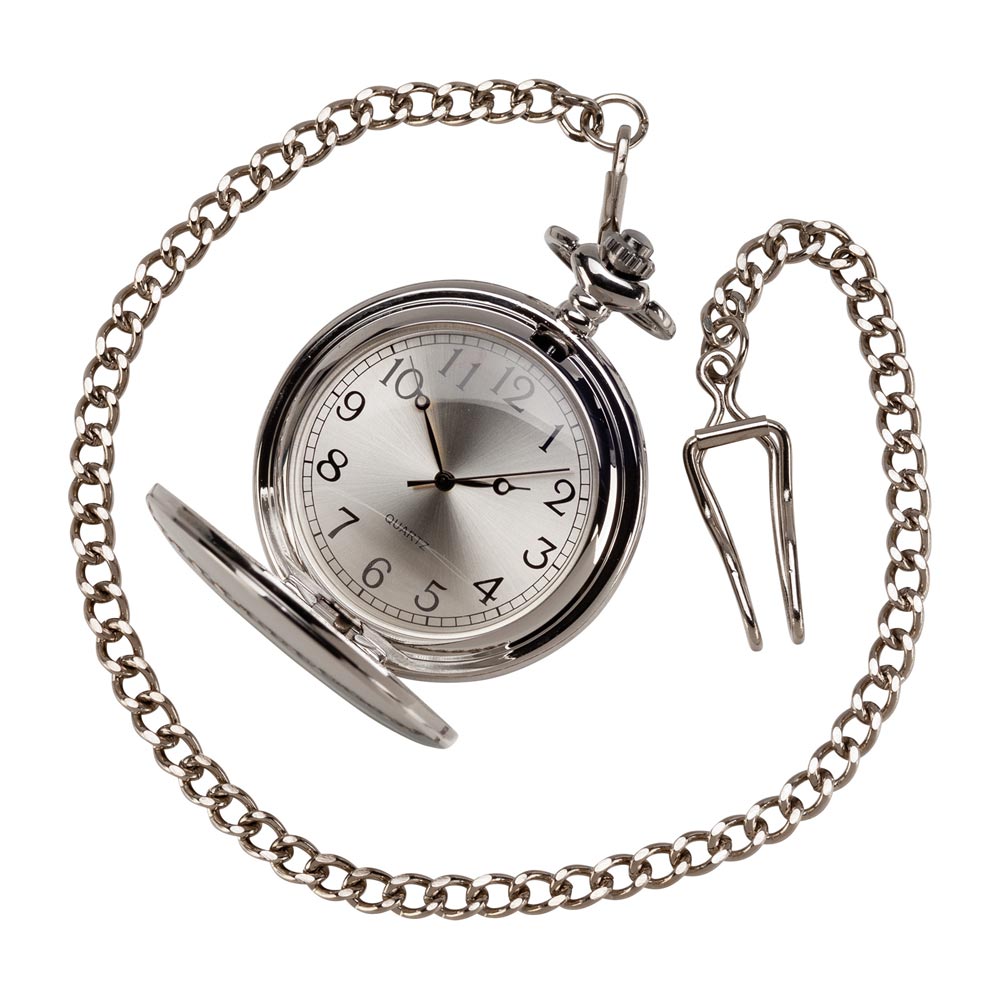 Timeless Pocket Watch Polished Steel 60mm