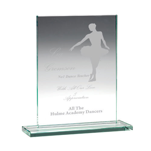 Jade Glass Rectangle Plaque (10Mm Thick) -     8.25In