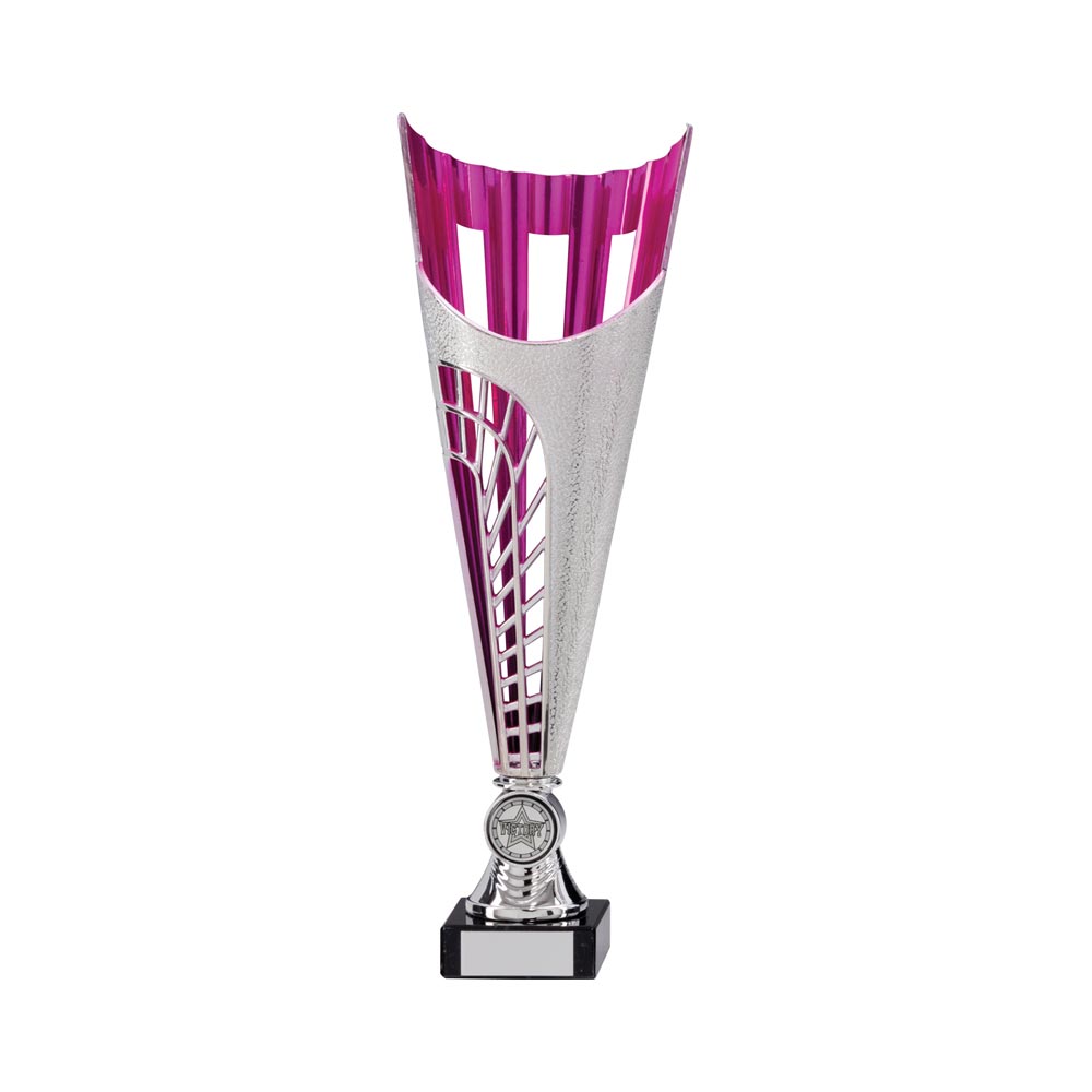 Garrison Plastic Laser Cut Cup Silver & Pink 305mm