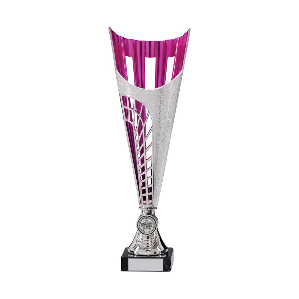 Garrison Plastic Laser Cut Cup Silver & Pink 315mm