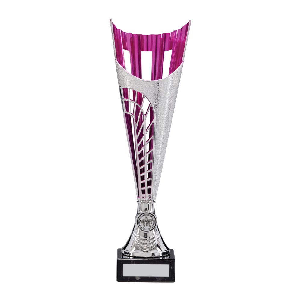 Garrison Plastic Laser Cut Cup Silver & Pink 330mm