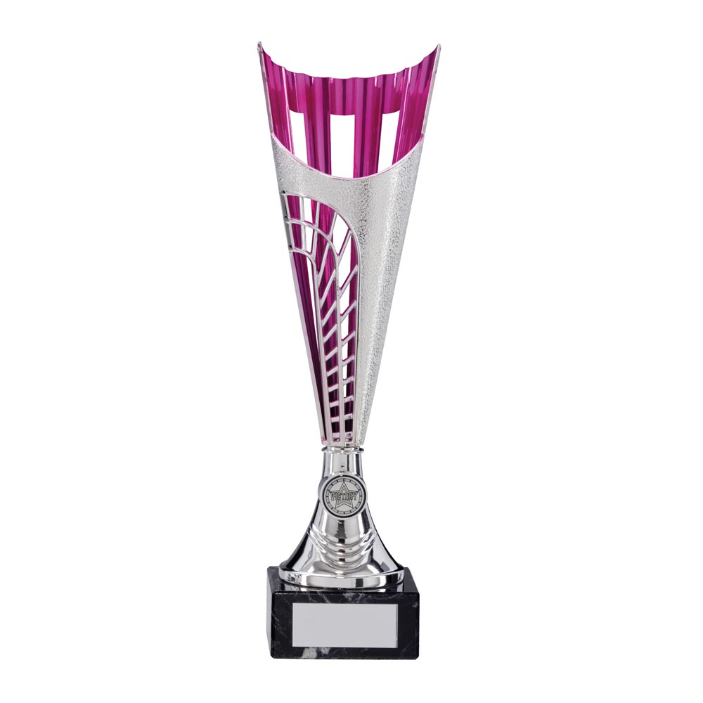 Garrison Plastic Laser Cut Cup Silver & Pink 350mm