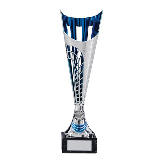 Garrison Plastic Laser Cut Cup Silver & Blue 350mm