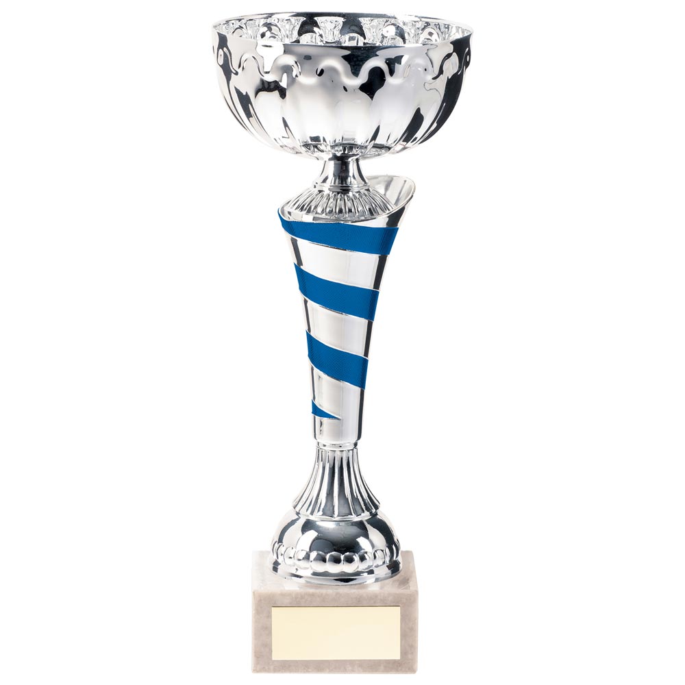 Eternity Cup Silver & Blue 300mm