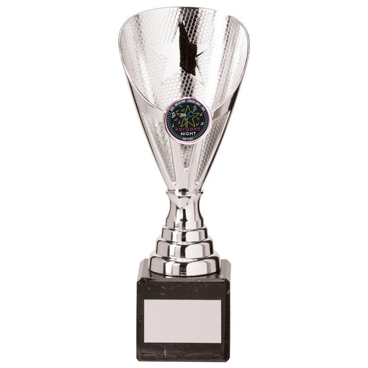 Rising Stars Premium Plastic Trophy Silver 200mm