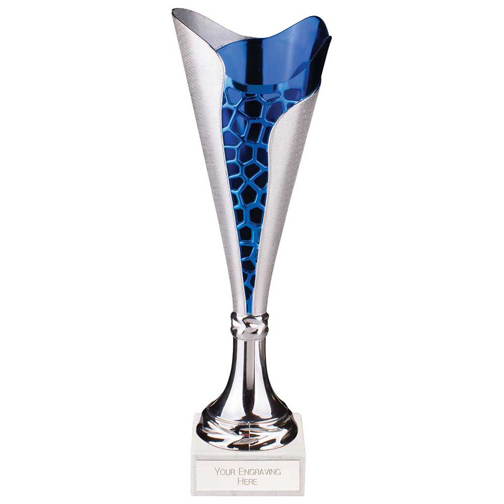 Utopia Classic Cup Silver & Blue 325mm