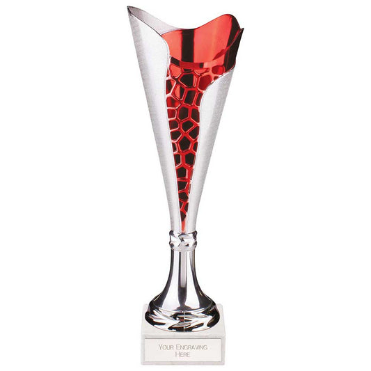 Utopia Classic Cup Silver & Red 325mm