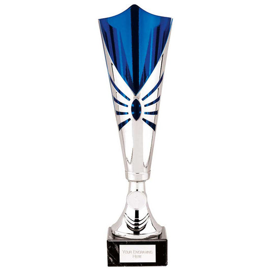 Trident Laser Cup Silver & Blue 360mm