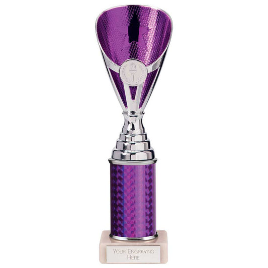 Rising Stars Plastic Trophy Purple 255mm