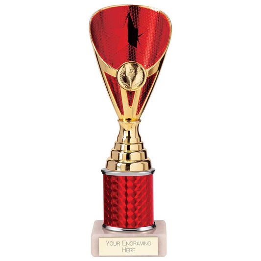 Rising Stars Plastic Trophy Red 230mm