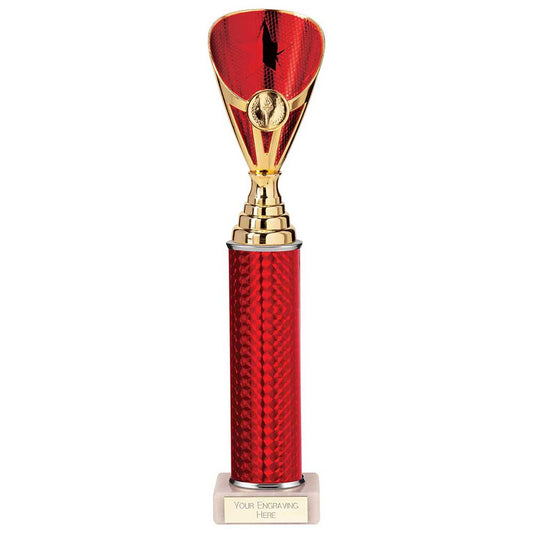 Rising Stars Plastic Trophy Red 330mm