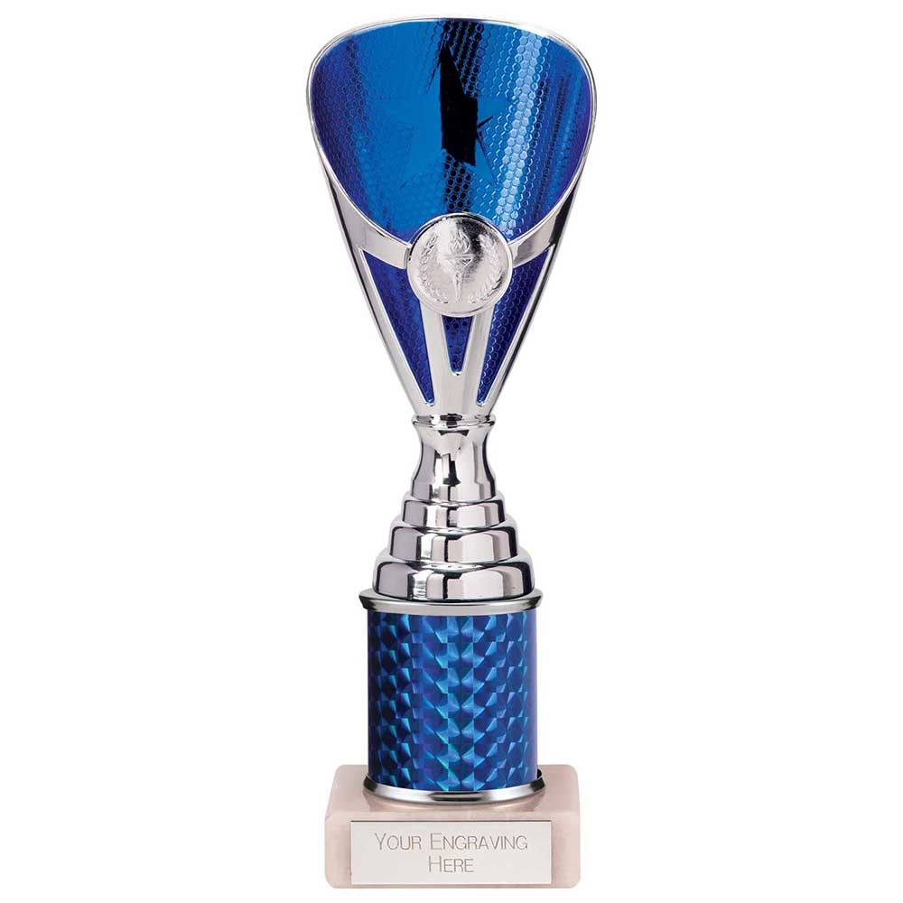 Rising Stars Plastic Trophy Blue 230mm