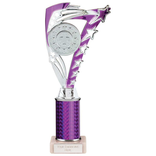 Frenzy Multisport Tube Trophy Silver & Purple 265mm