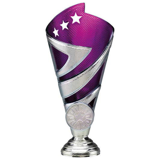 Hurricane Multisport Plastic Cup Silver & Purple 170mm