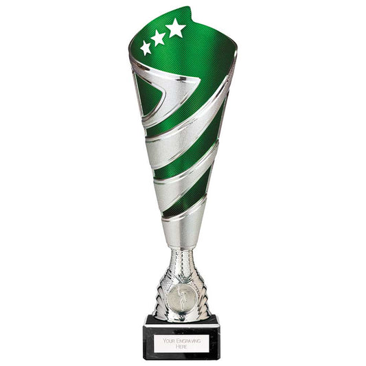 Hurricane Altitude Plastic Cup Silver & Green 310mm