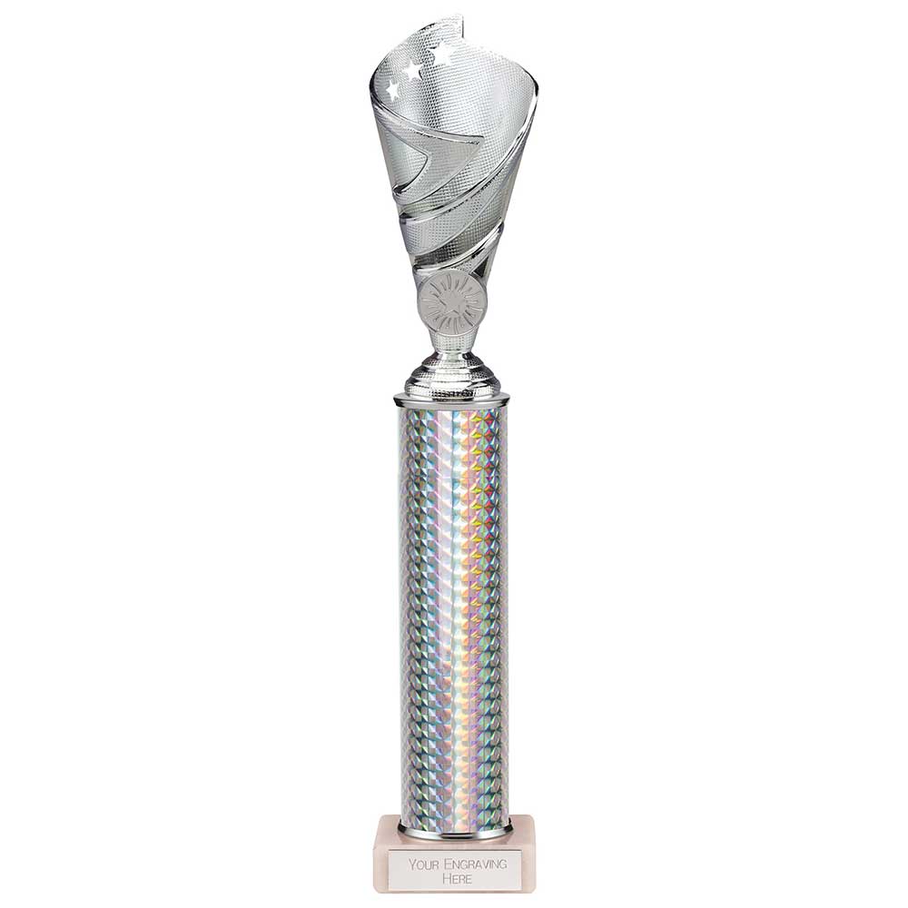 Hurricane Multisport Plastic Tube Cup Silver 350mm