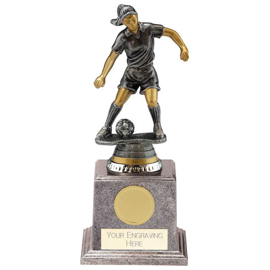 Cyclone Football Player Female Antique Silver 200mm