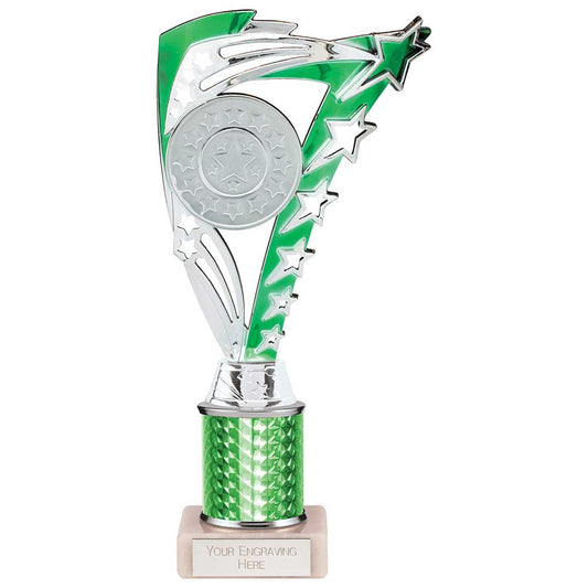 Frenzy Multisport Tube Trophy Silver & Green 240mm