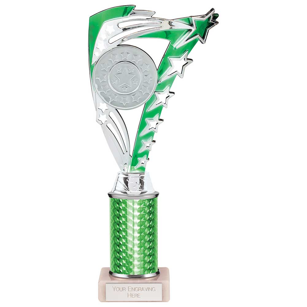 Frenzy Multisport Tube Trophy Silver & Green 265mm