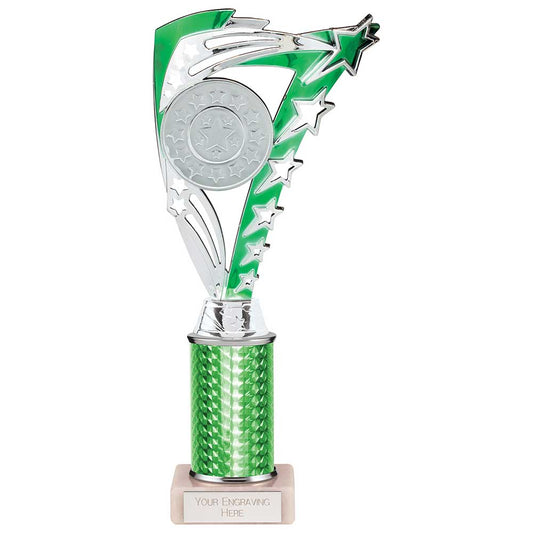 Frenzy Multisport Tube Trophy Silver & Green 265mm