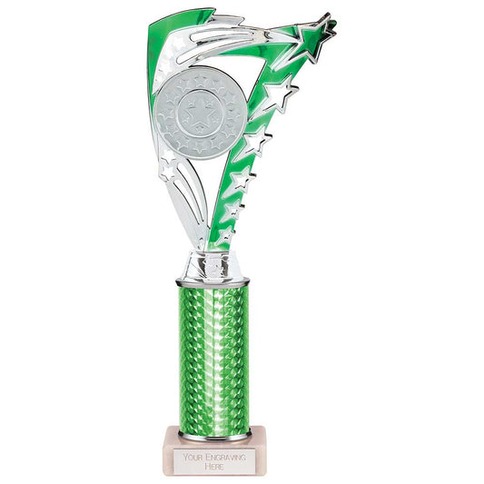 Frenzy Multisport Tube Trophy Silver & Green 290mm