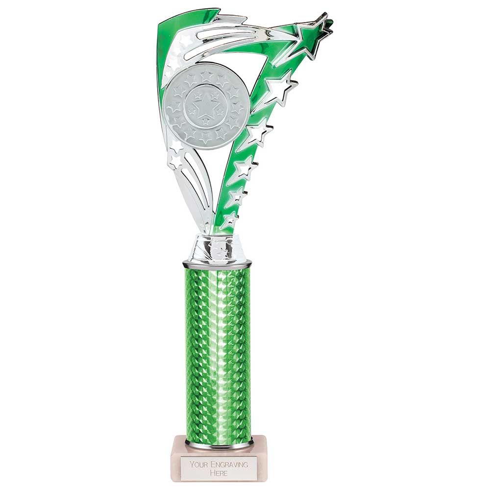 Frenzy Multisport Tube Trophy Silver & Green 315mm