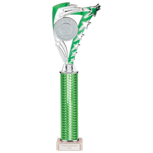 Frenzy Multisport Tube Trophy Silver & Green 365mm